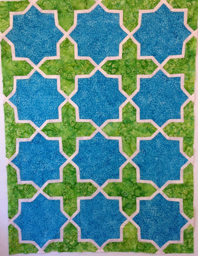 Completed top for Arabesque #4 quilt