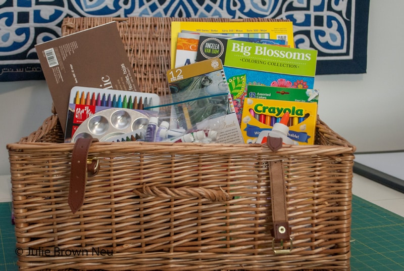 Creative Play Newsletter image, basket of art supplies